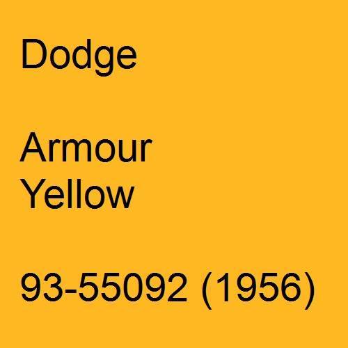 Dodge, Armour Yellow, 93-55092 (1956).